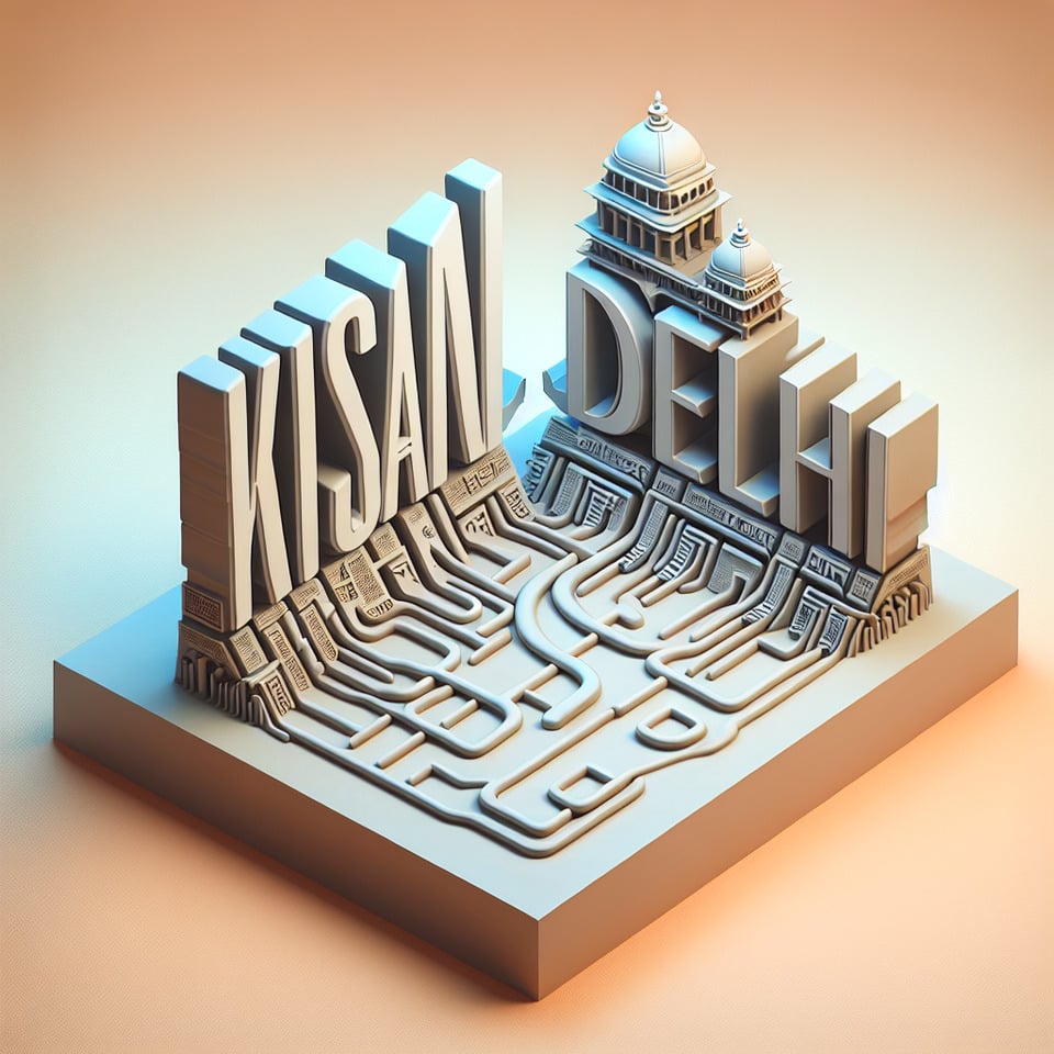 text Kisan Vs Delhi 3d text png text effect image