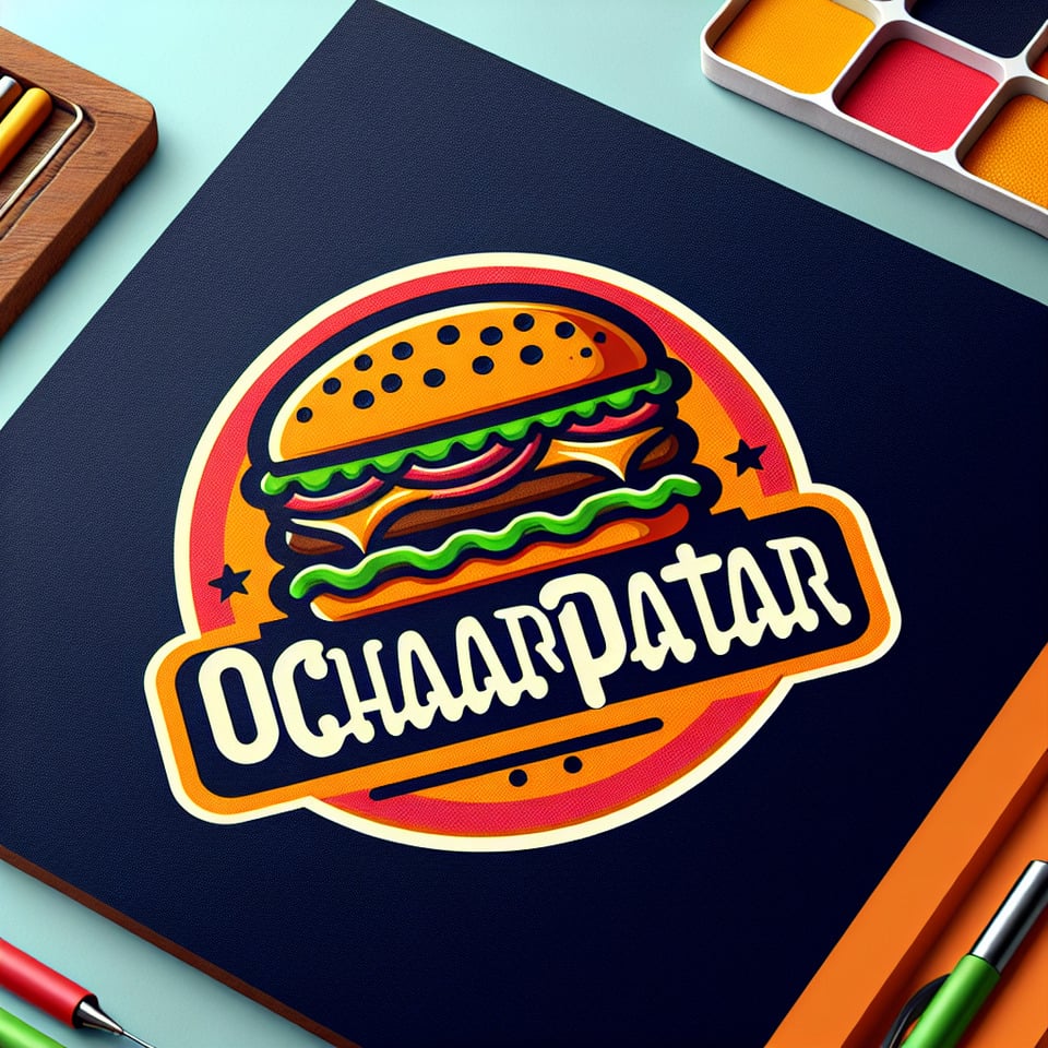 ochatarpatar is fast food shop . so make a logo with the burgure text effect image
