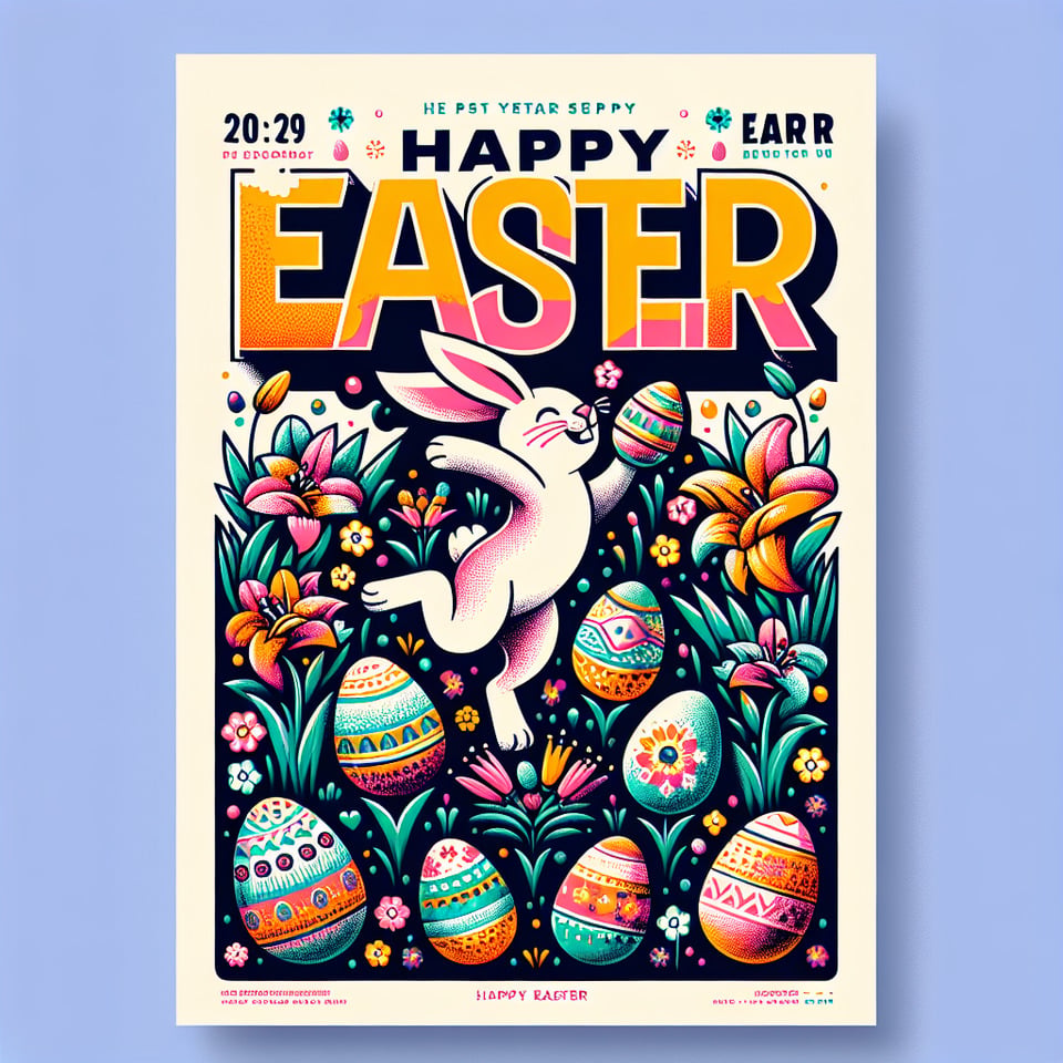 Easter Poster Create text effect image