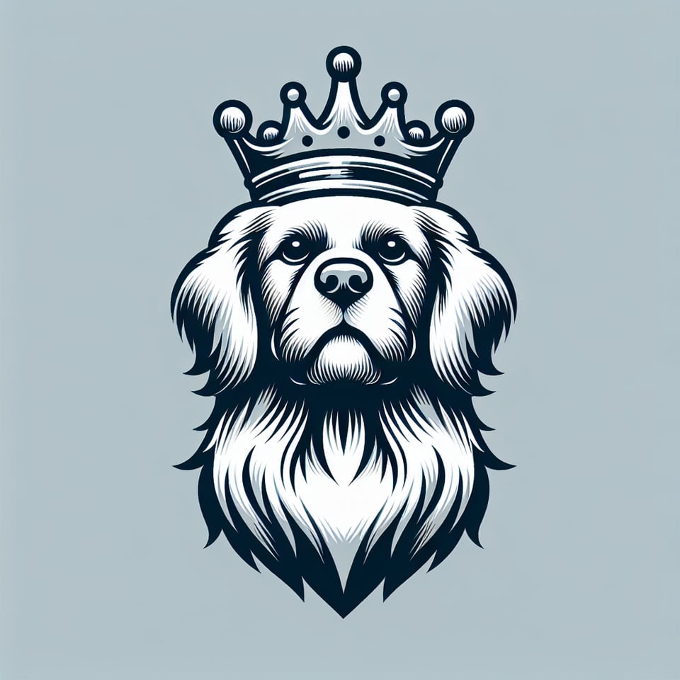 A dog with king ohoto text effect image