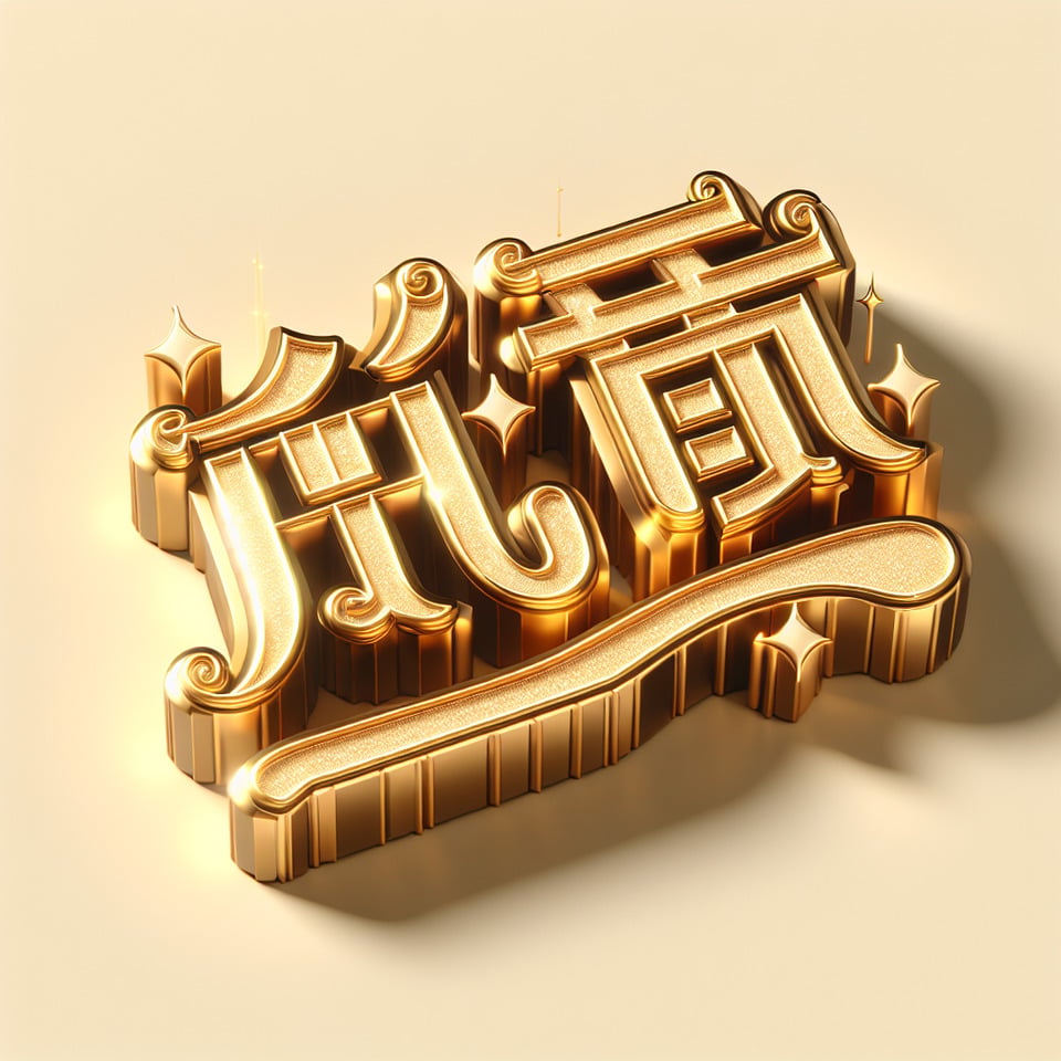 Text 博弈 with Abhishek Nigam 3d text with gold shine vintage texture and font without any background text effect image