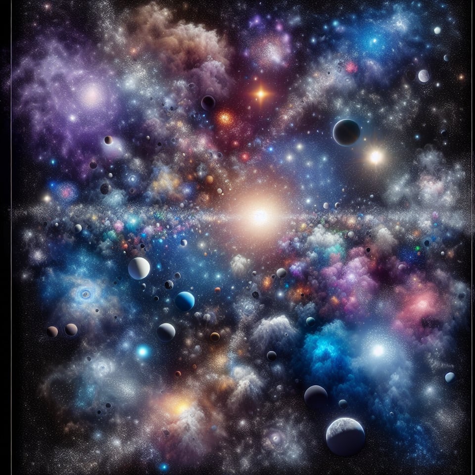 just vision universe 3d renderposter text effect image