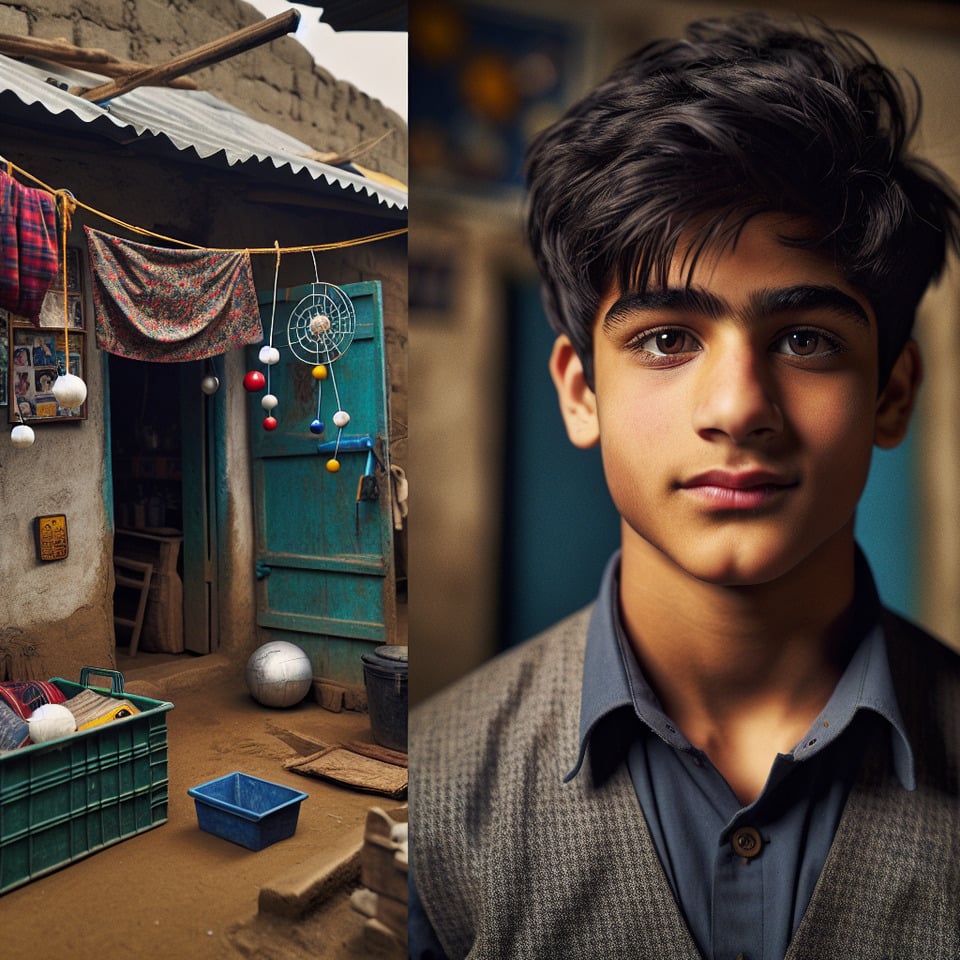 In a small villageRahula boy with a dream of becoming a space scientistfaces financial challenges text effect image