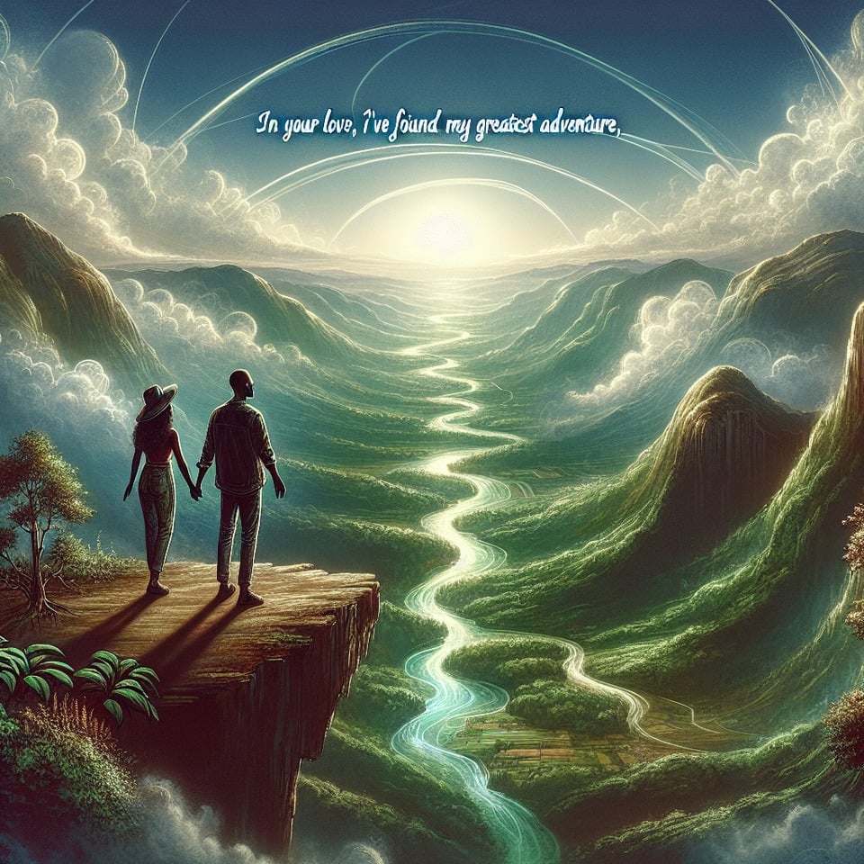 In your loveI've found my greatest adventure text effect image