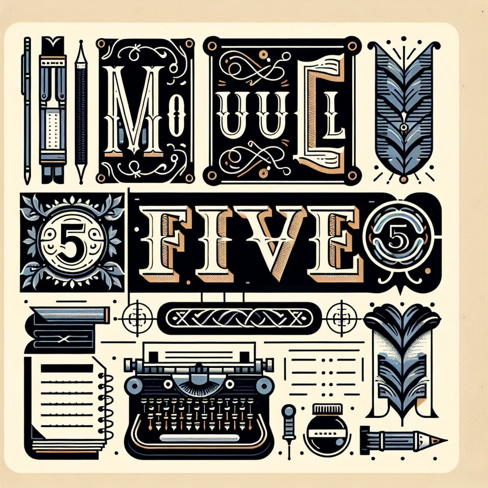 text MODULE FIVE using book graphic text effect image