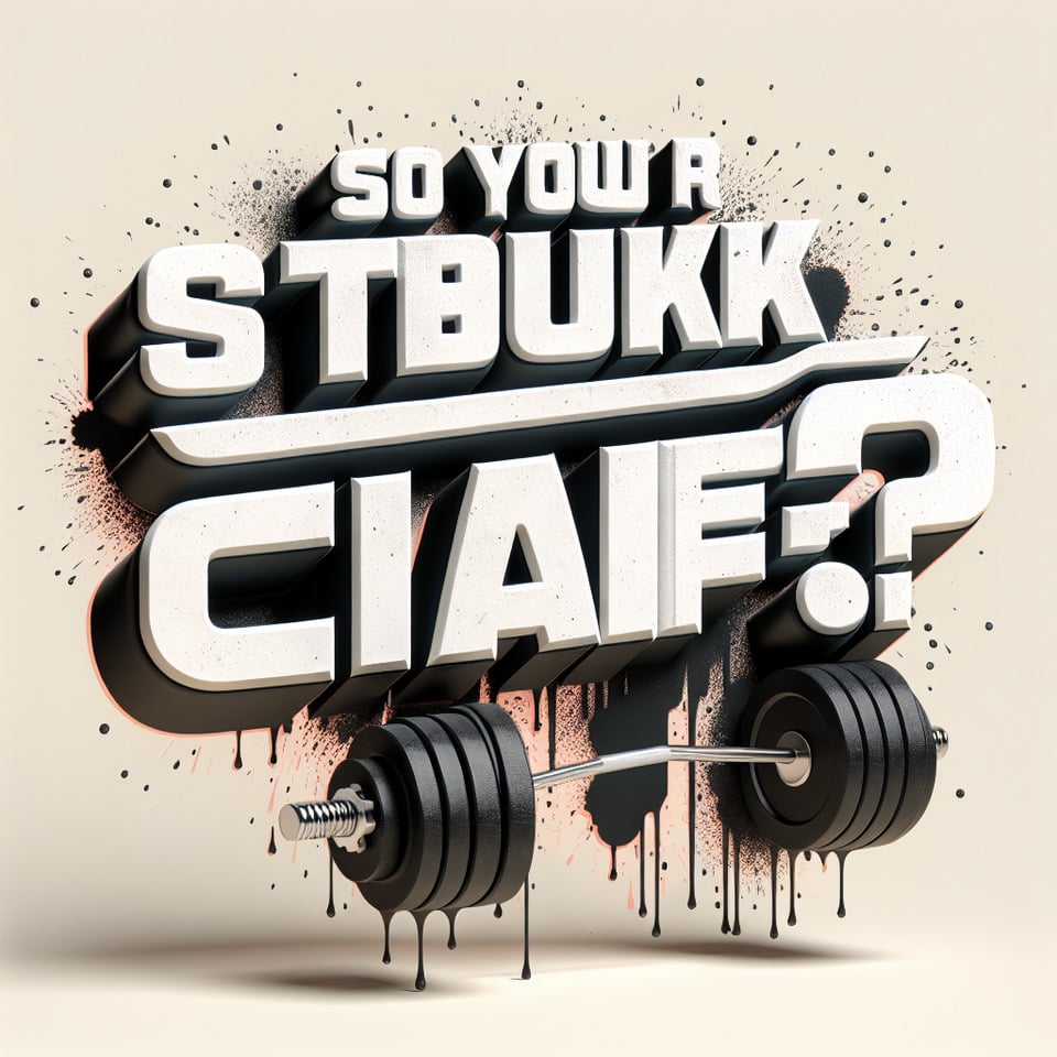 So you think you can lift? 3d font text effect image