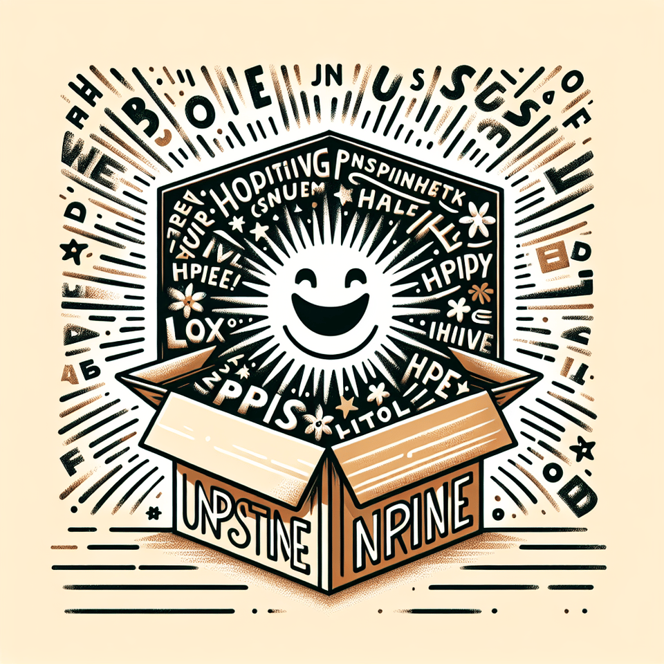 unbox your smile, illustration, typography text effect image