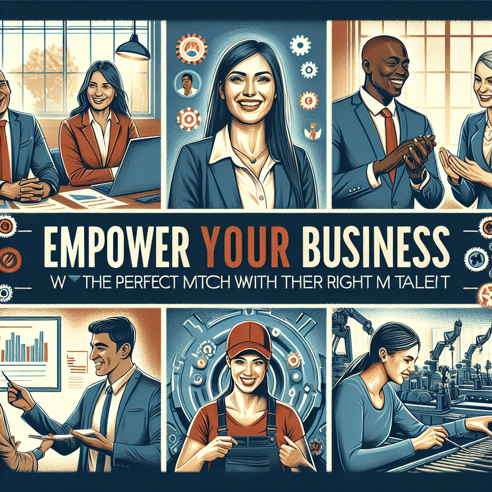 1) AD Idea Creation:,Creative Concept: Empower Your Business with the Right Talent,,Idea Description: Create a dynamic video ad series featuring success stories from both employers and employees who found their perfect match through CIEL HR. The ads will showcase short testimonials, highlighting the positive impact of the right hiring on their businesses and careers, respectively. Utilize engaging visuals and compelling narratives to tell these stories, drawing in viewers and creating a strong emotional connection with the brand. The campaign will carry the tagline: Empower Your Business with the Right Talent to emphasize CIEL HR's role in empowering businesses and individuals through perfect job matches., poster text effect image