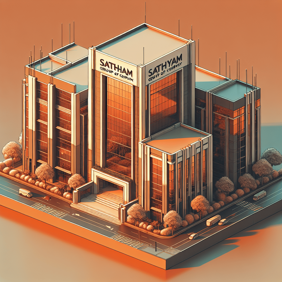 SATHYAM GROUP OF COMPANY, 3d render text effect image