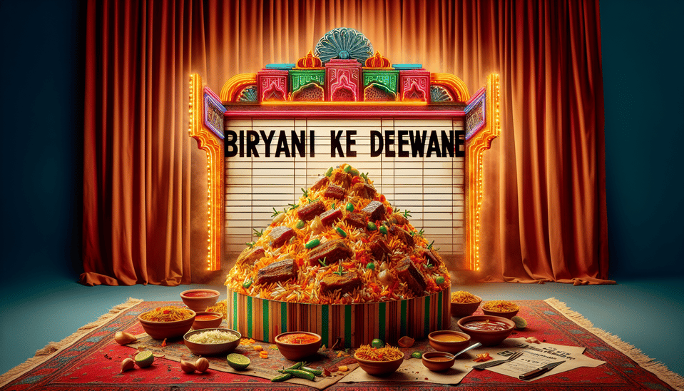 BIRYANI KE DEEWANE, cinematic text effect image