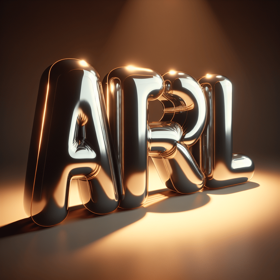 april in 3d inflate , illustration, 3d render text effect image