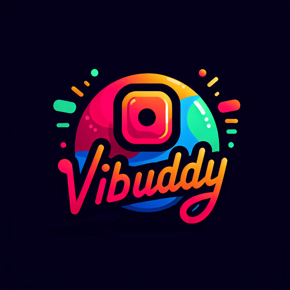An instagram like name logo for Vibuddy text effect image