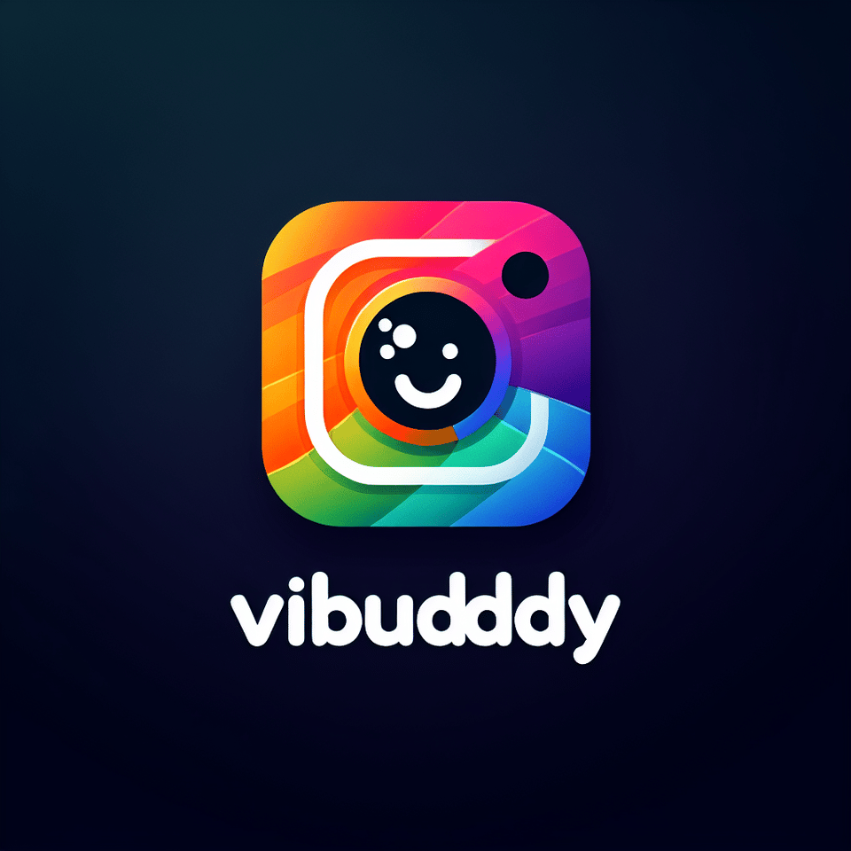 make a name logo like INSTAGRAM for a company name 'Vibuddy' text effect image