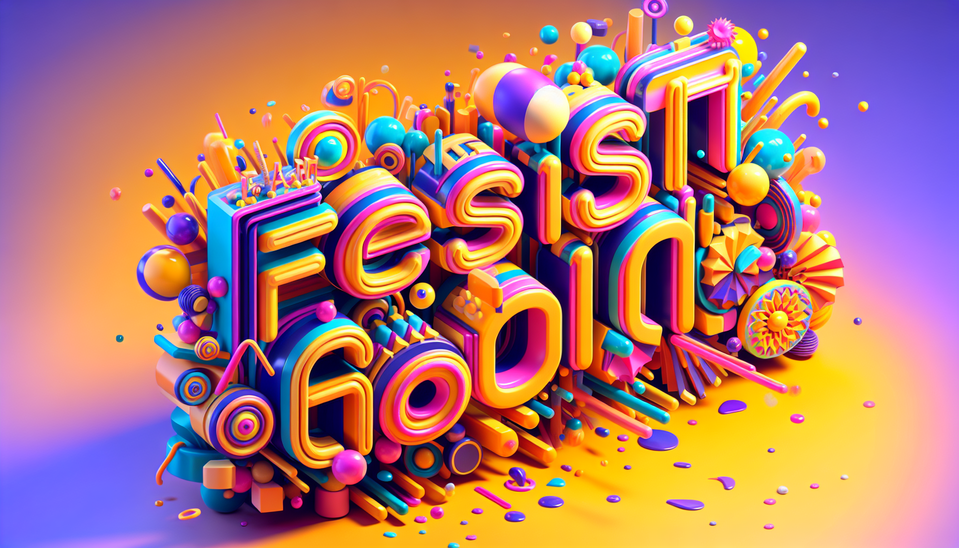 Write the FESTOHOLIC in 3D, 3d render text effect image