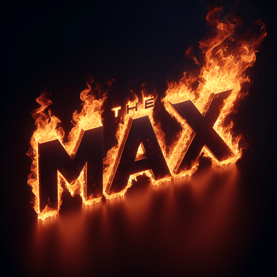 CINEMATIC NAME REVEL IN FIRE EFFECT . NAME IS The Maxx text effect image