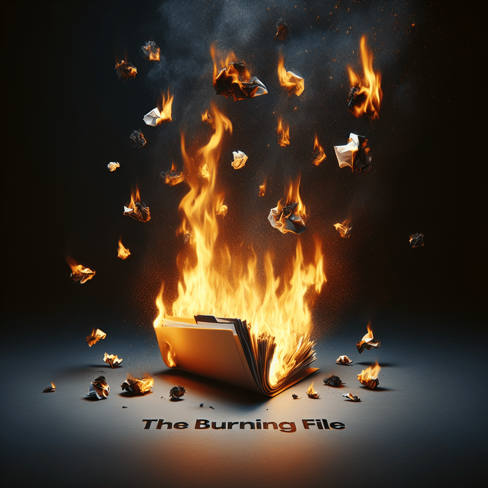 THE BURNING FILE text Video text effect image