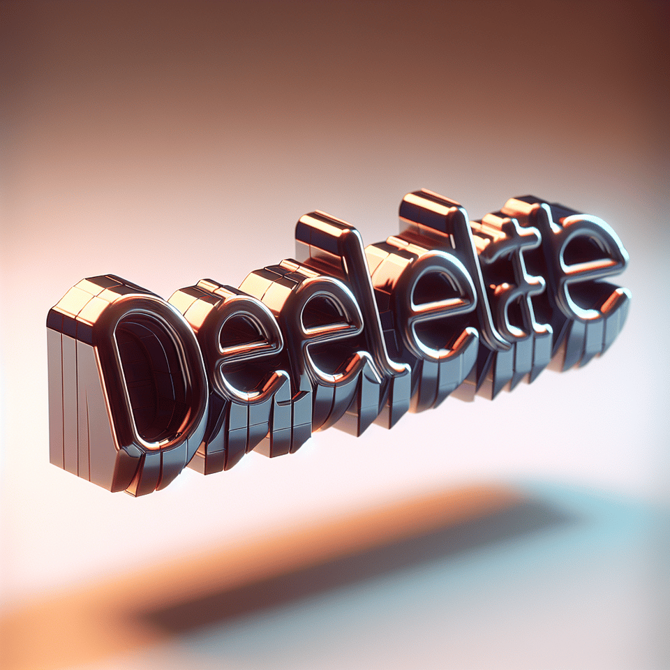 i need the text Depixelate, 3d render text effect image