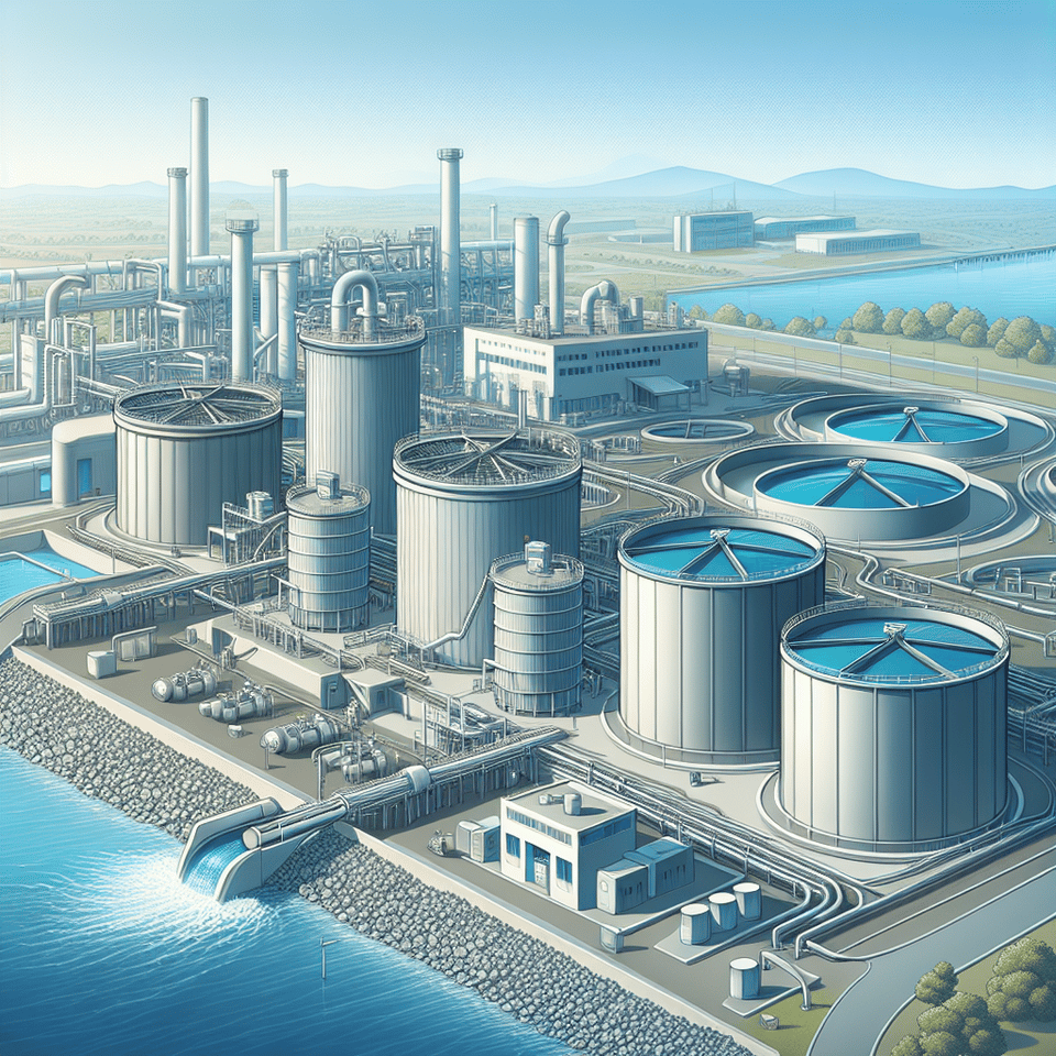 Wastewater treatment plant text effect image