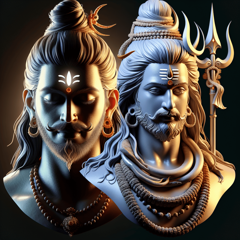 Devta dharmukh belu with the picture of lord Shiva , 3d render text effect image