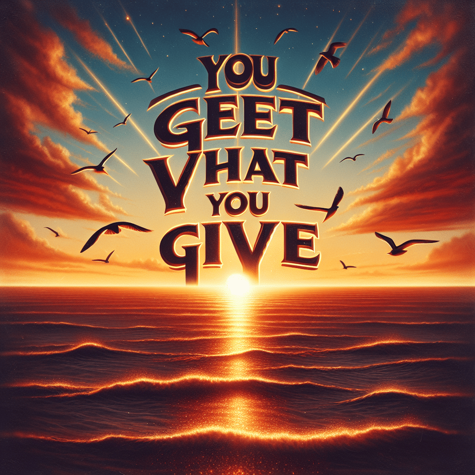 You get what you GIVE. text effect image
