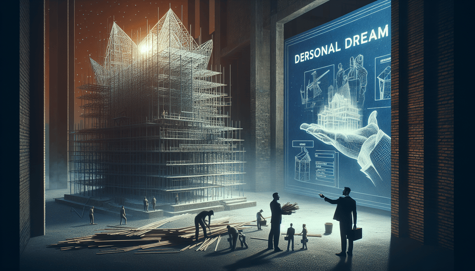 If you don't build your own dreams, then someone will hire you to build their dreams., cinematic text effect image