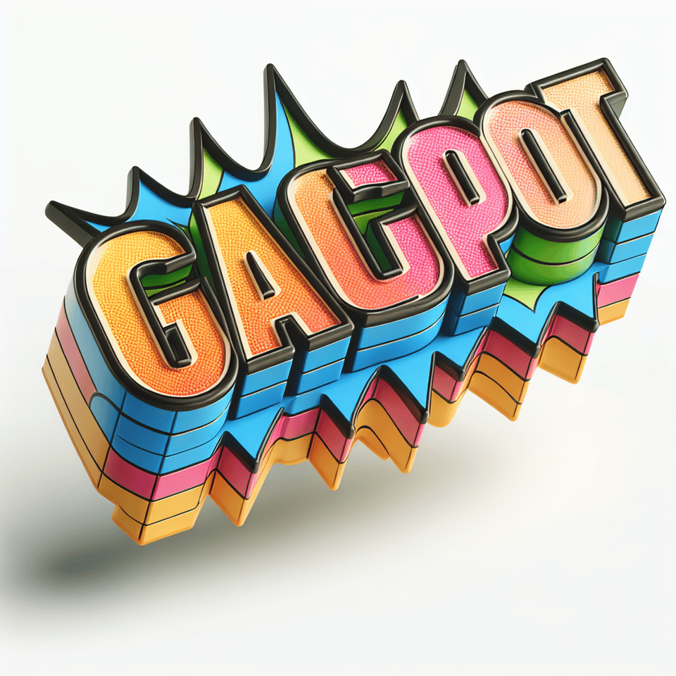 text GLACPOT comic style text effect on white background, 3d render text effect image