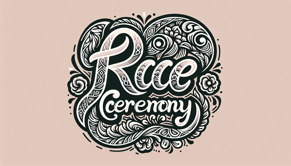 RICE CEREMONY TEXT CURVED DESIGN text effect image