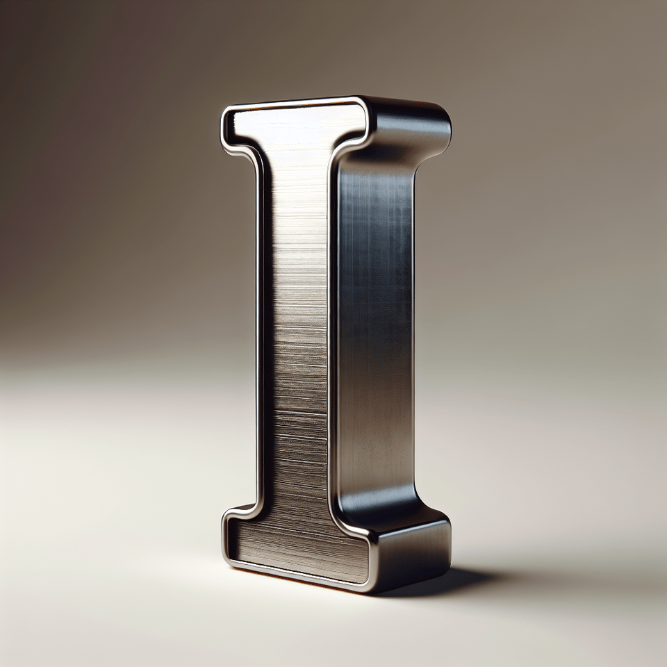 i, 3d render text effect image