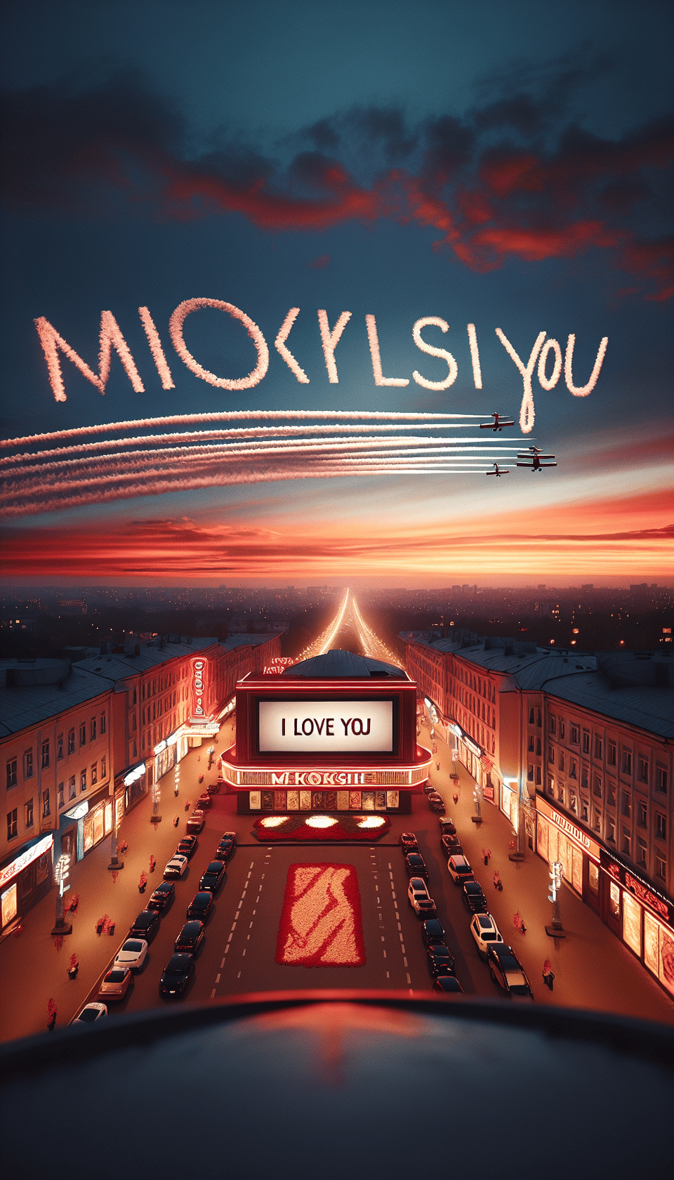 MOKSH I LOVE YOU, cinematic text effect image