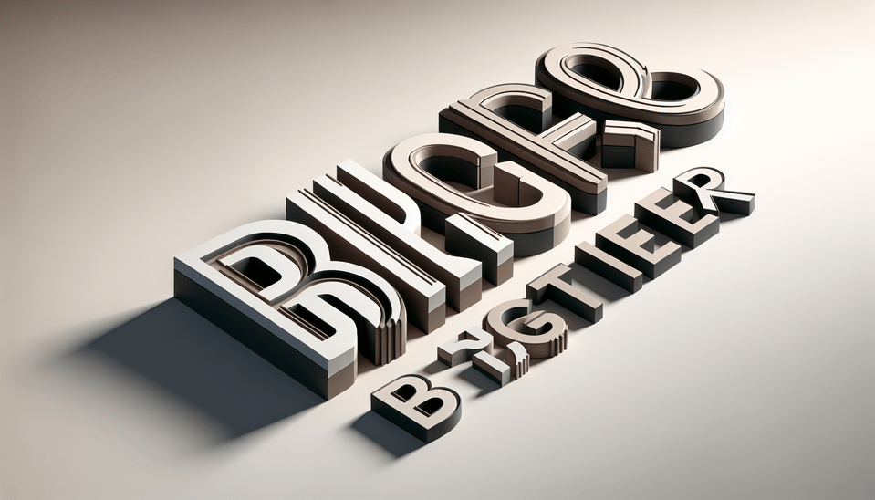 Word Bigger, illustration, 3d render, typography text effect image