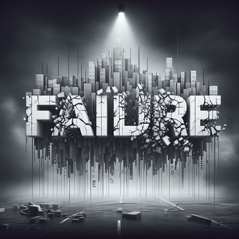 failure, typography, cinematic text effect image