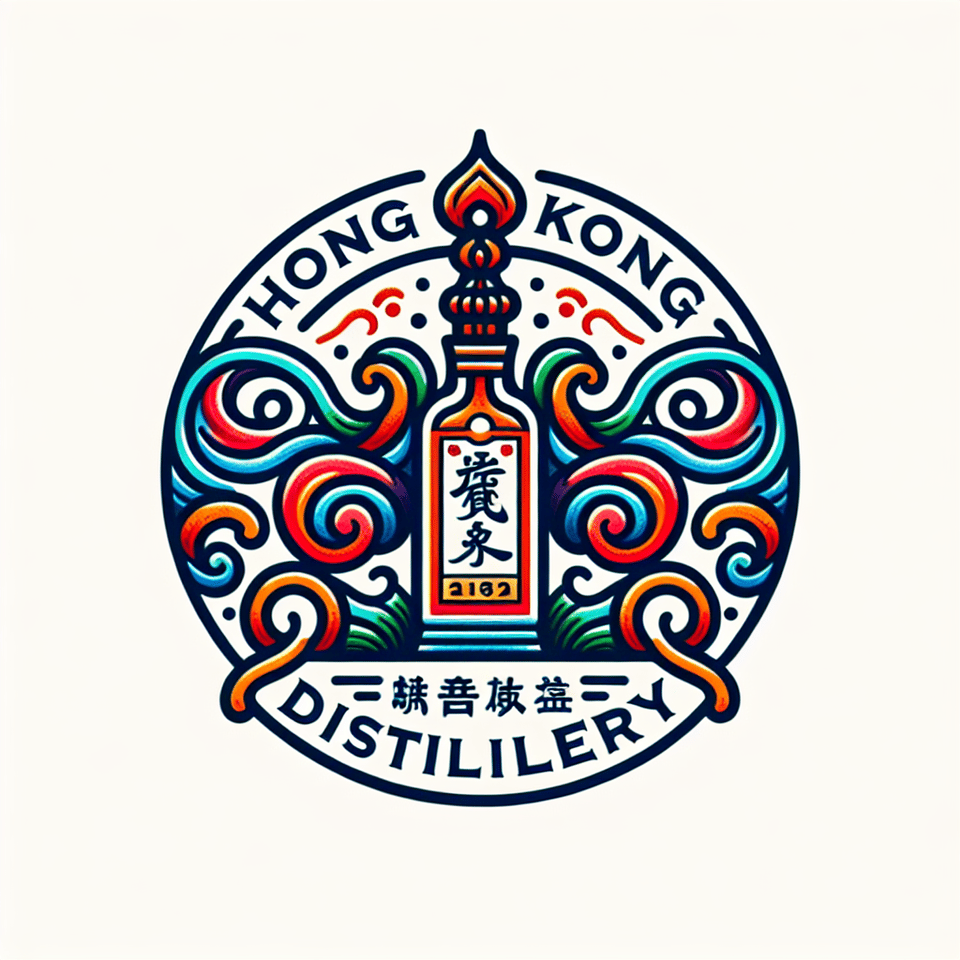 香港酒坊 彩色商標 白色底色, illustration text effect image