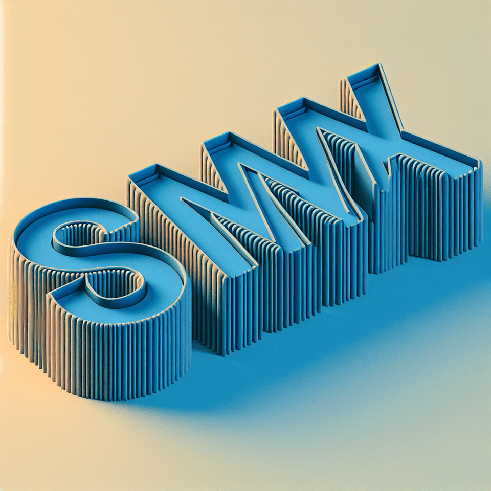 Convert this SMAX text to 3d text text effect image