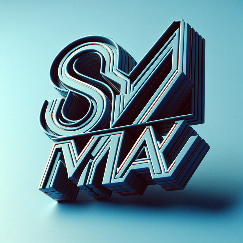 Convert SMAX text to 3d having proffesional and looking clean and crispy text effect image