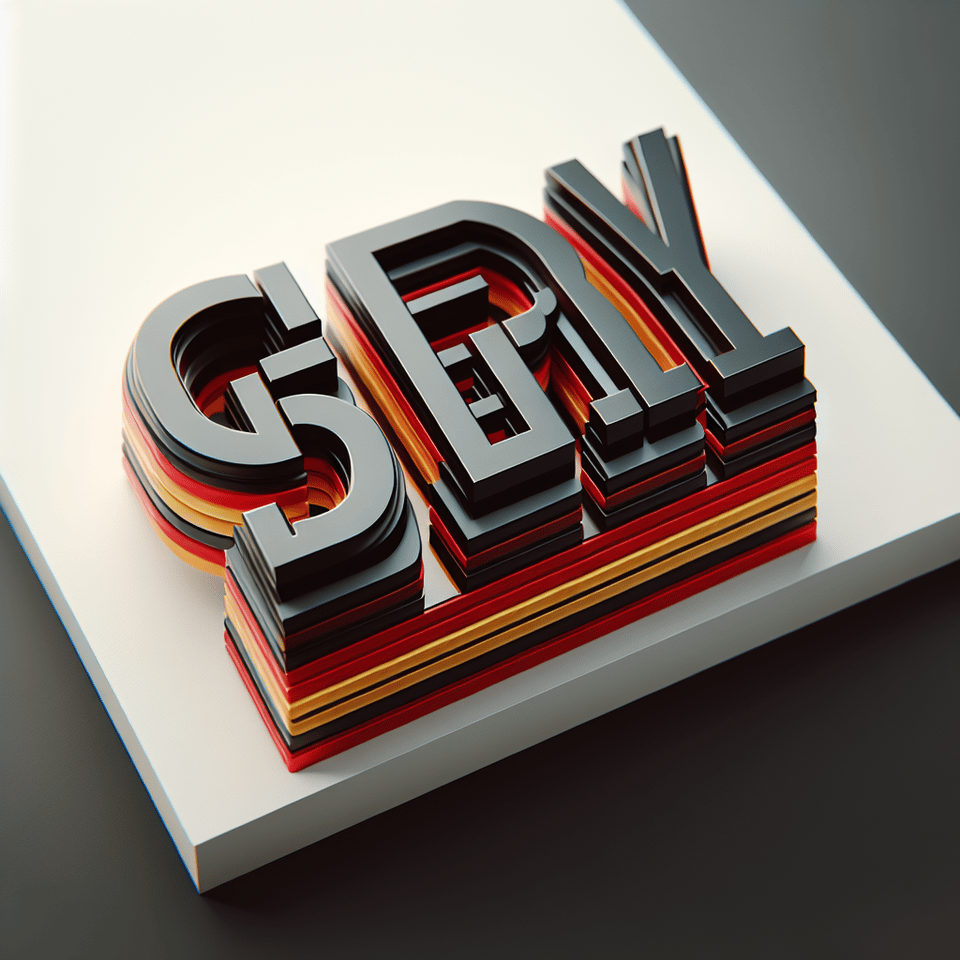 Germany, 3d render, typography text effect image