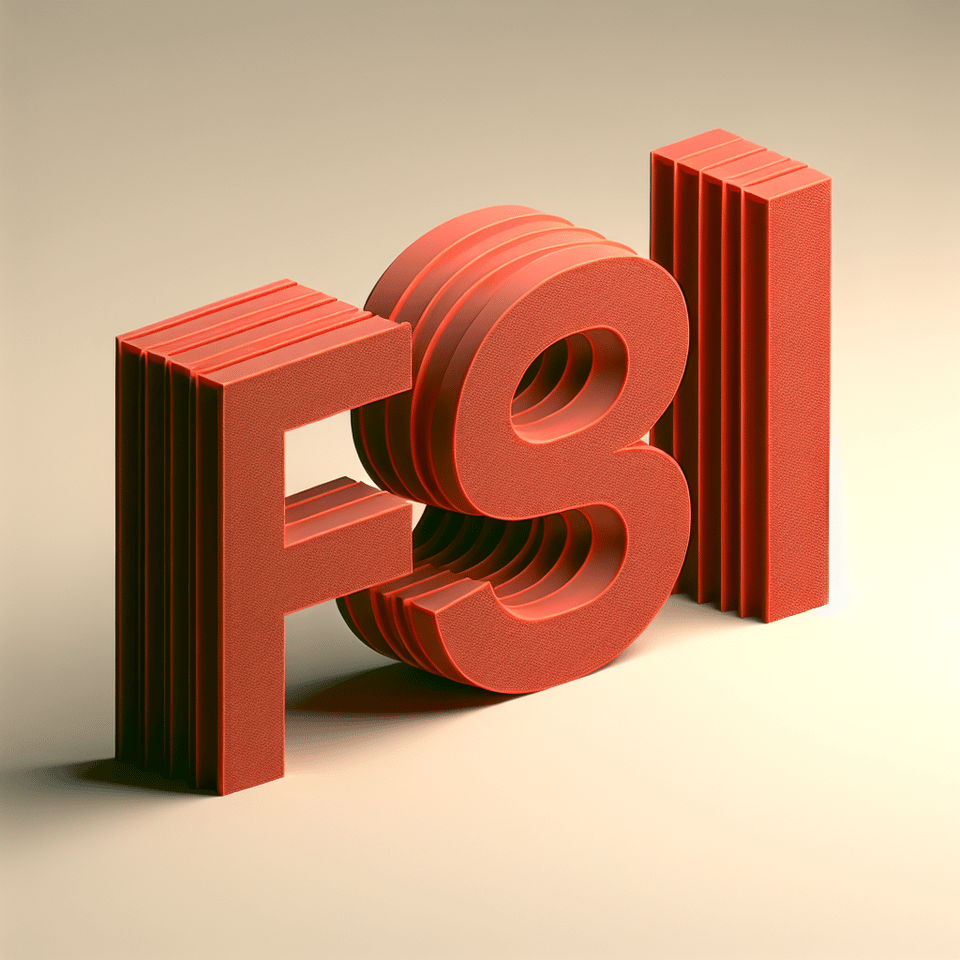 Generate a 3d text FSBI text effect image