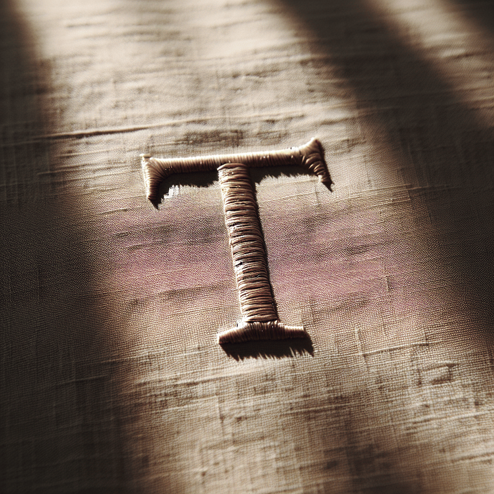 embroidery plain T text effect image