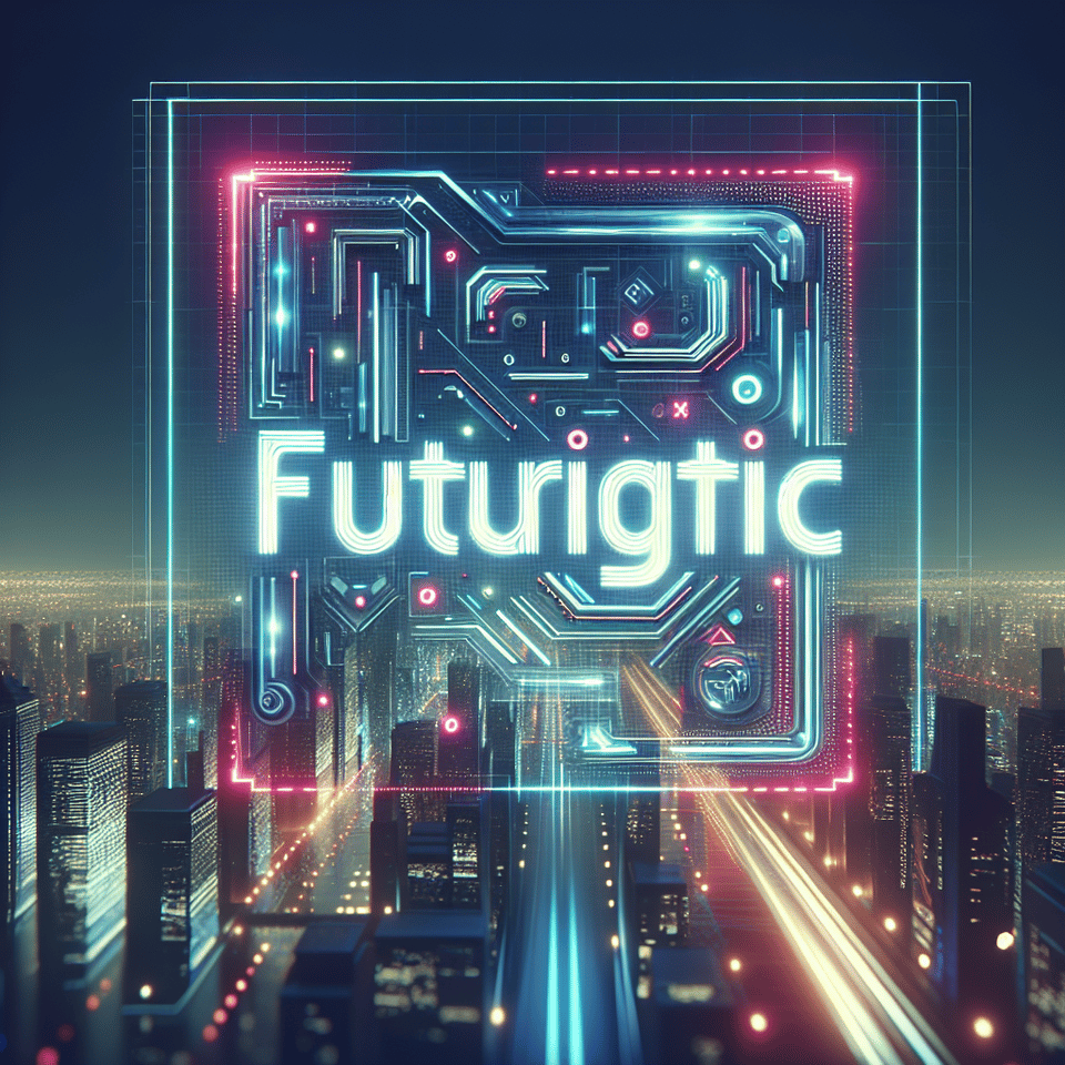 futuristic Text text effect image