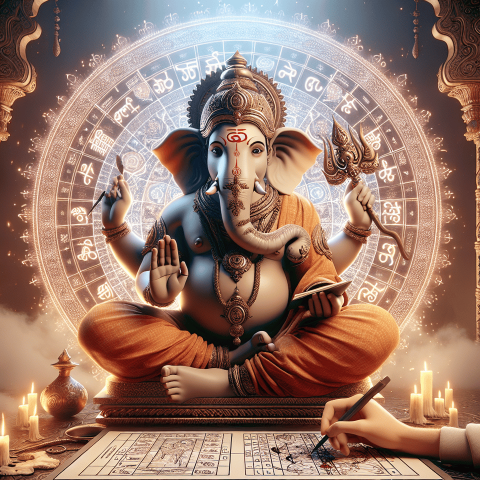 ganesh ji gif image writing kundali text effect image