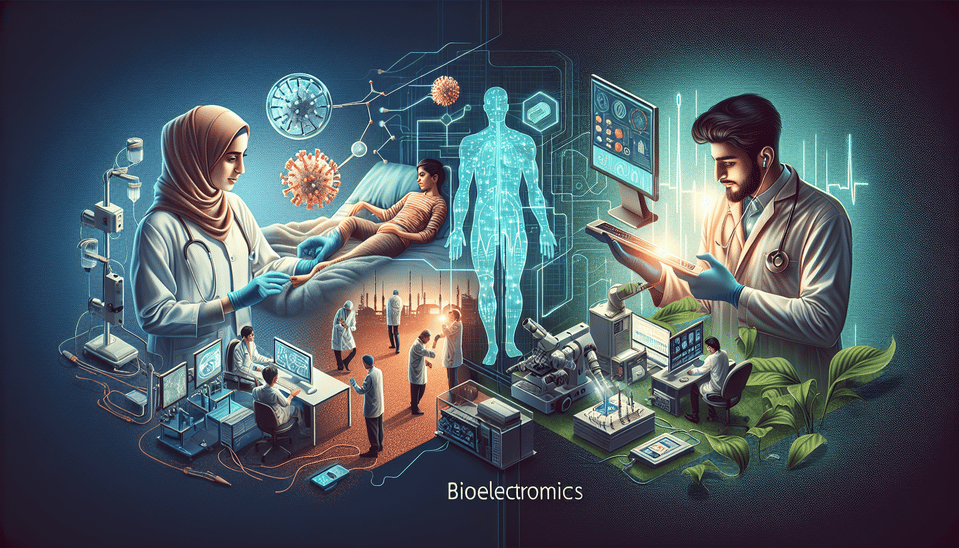 Importance of Bioelectronics in Healthcare and Technology text effect image