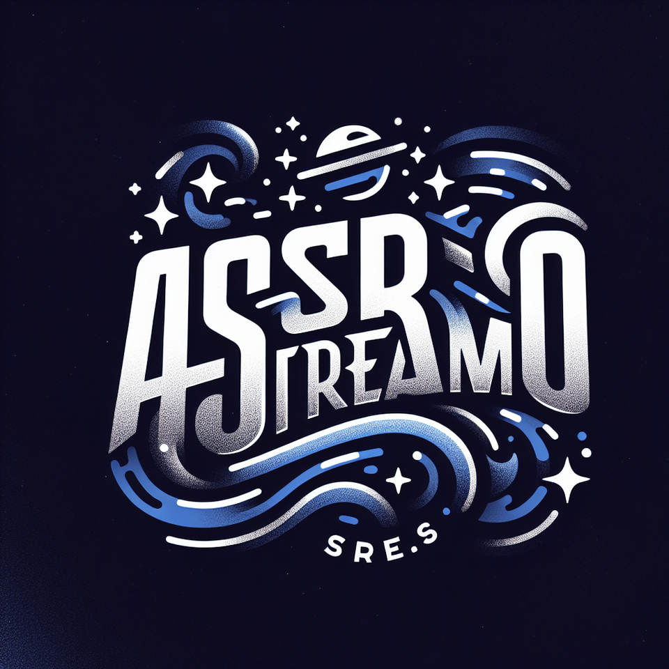 Custom logo With The words AstroStreams text effect image