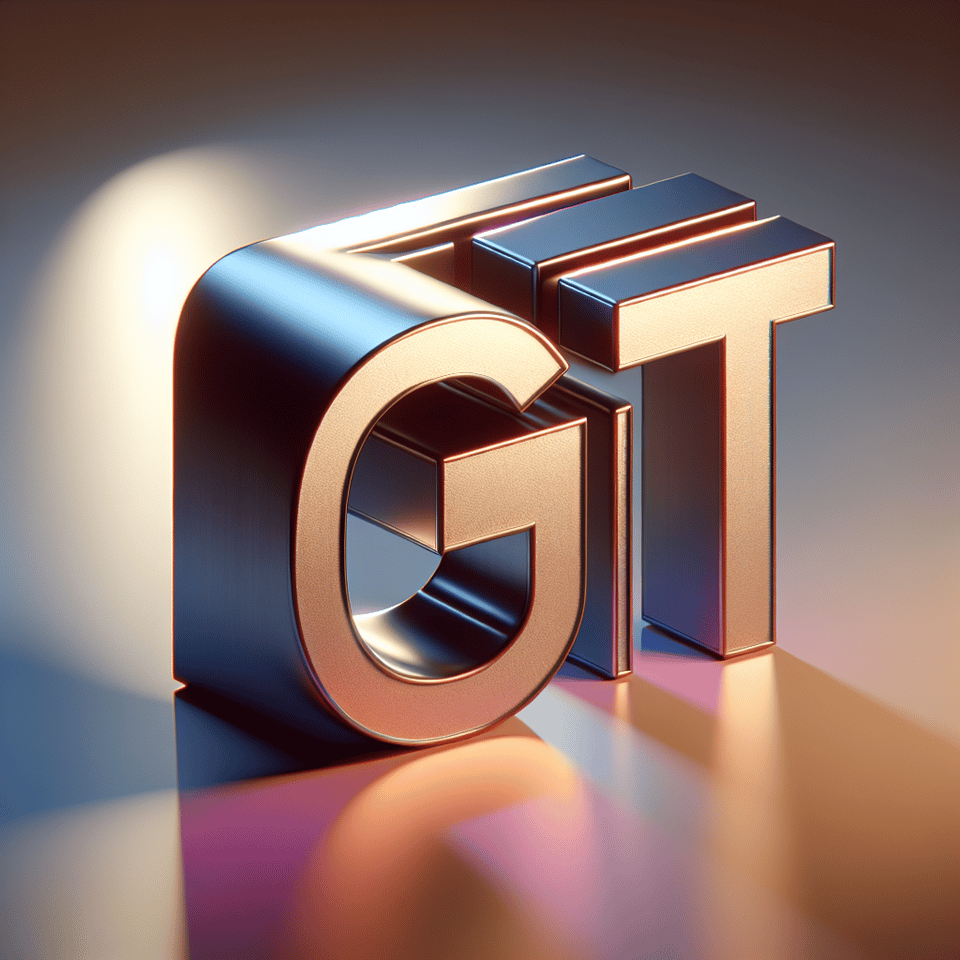 LGT in text, 3d render text effect image