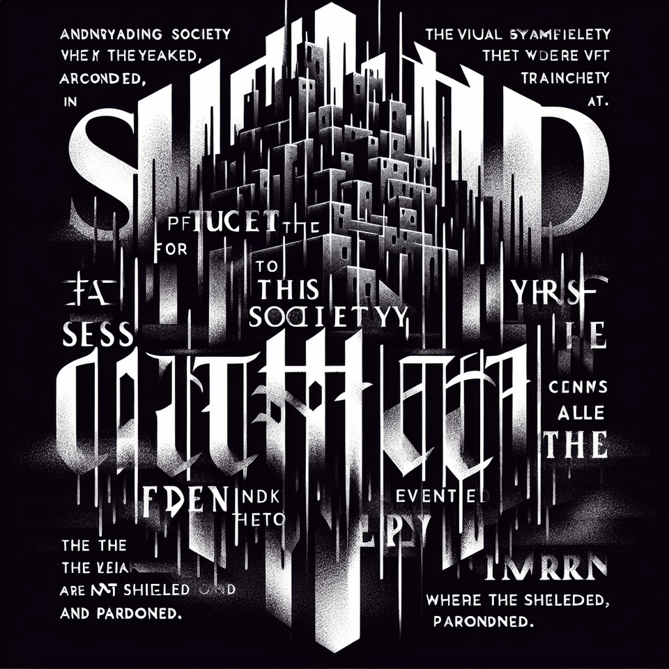 This is a society where weaklings are neither protected nor forgiven , typography text effect image