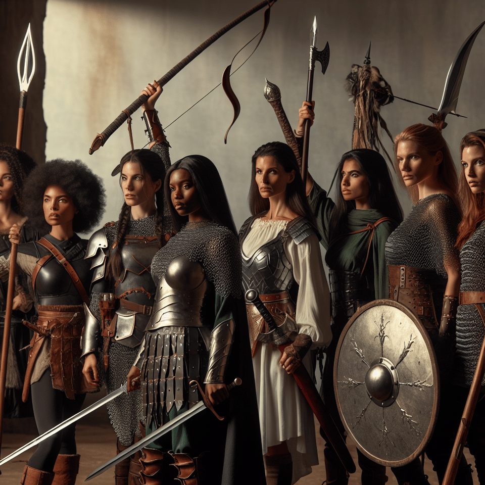 Beautiful women warriors are going to battle text effect image