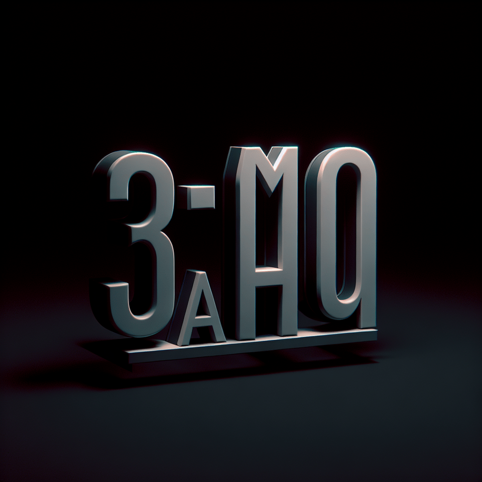 3:00 AM text in horror font 3d, cinematic, illustration, 3d render, dark fantasy text effect image