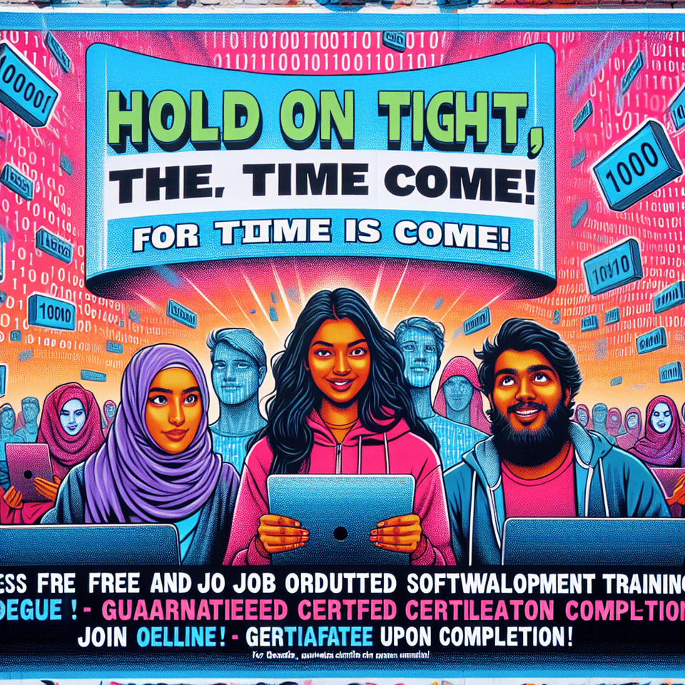 Hold on tight,The time has come,,Access Free and Job Oriented Software development Training,,For All Graduates!,,Join Upcode Free Bootcamp,,Join Online,,Qualification: Degree,,Guaranteed certificate upon completion! text effect image