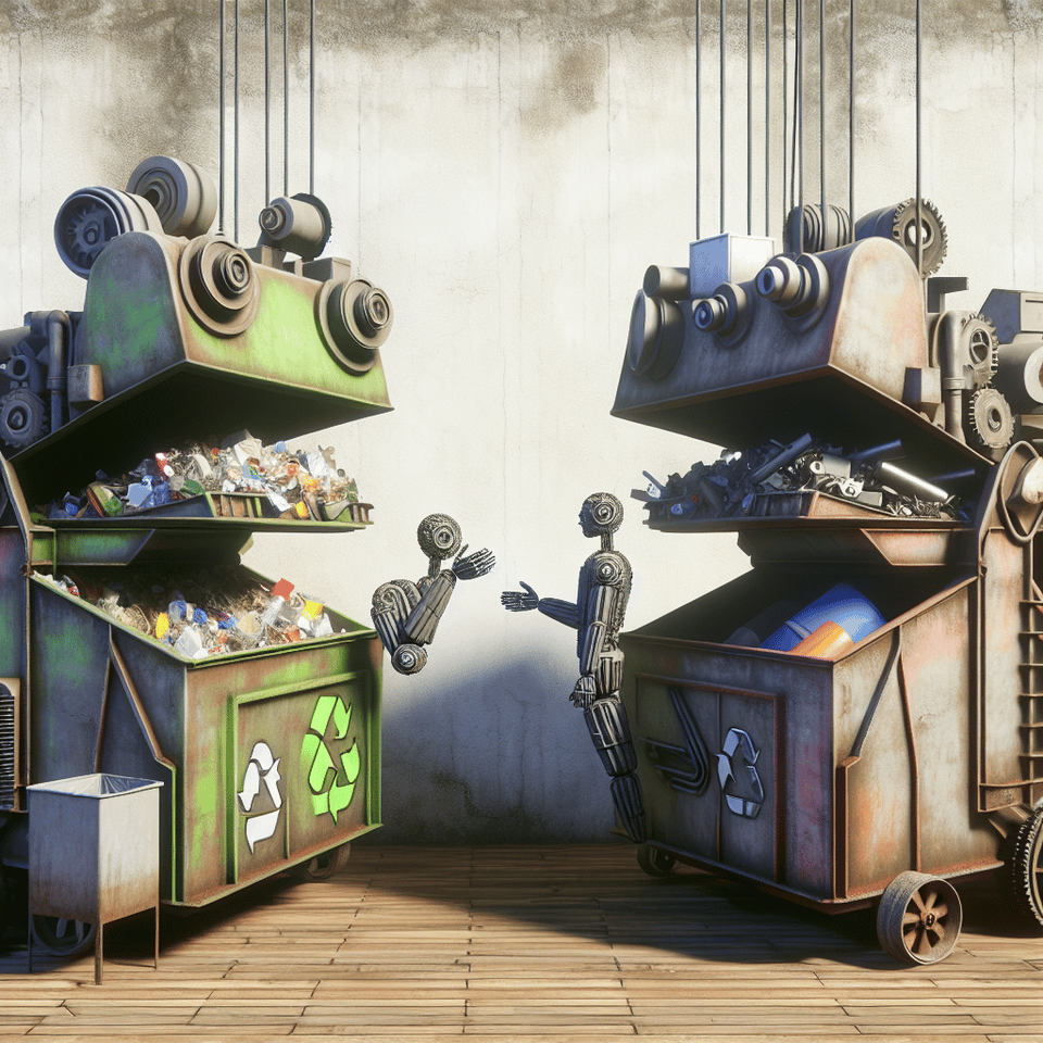 Other Machine: “Hey, what’s up? We are both recyclers, right? text effect image