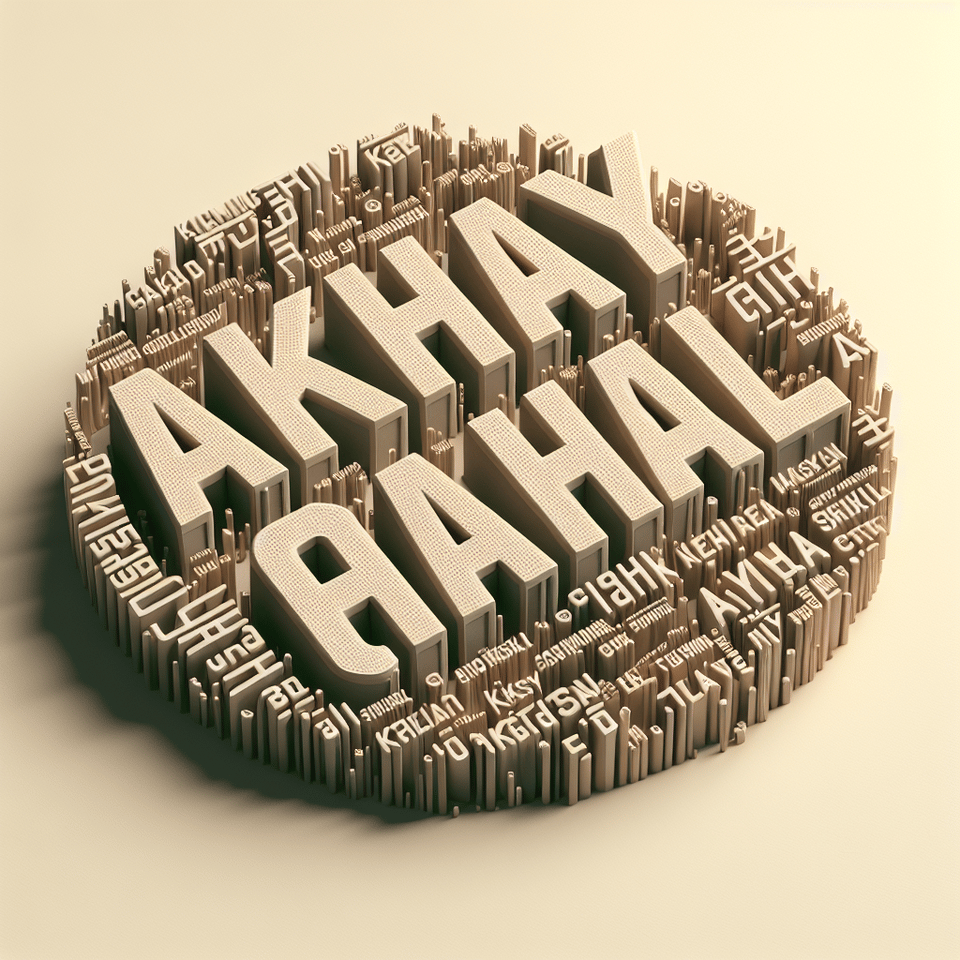 MAKE A 3D TEXT OF AKSHAY 'CHAHAL' TEXT, 3d render text effect image