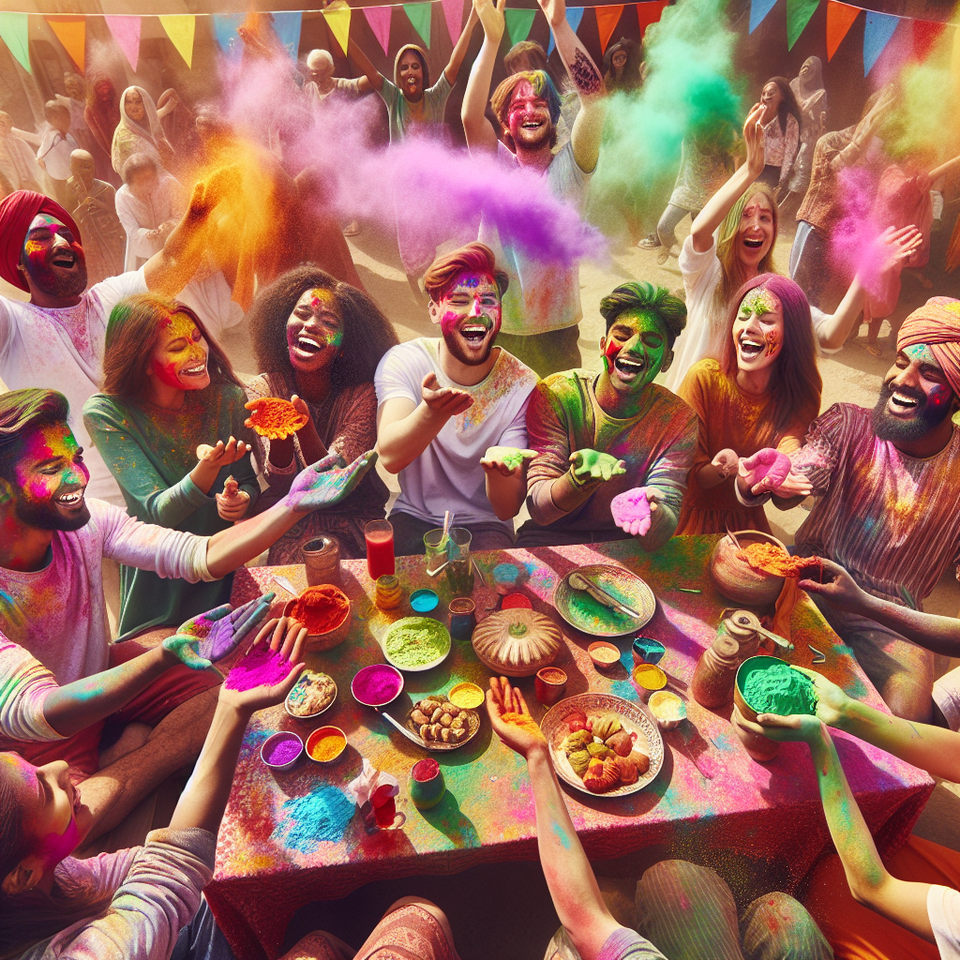 Happy Holi text effect image