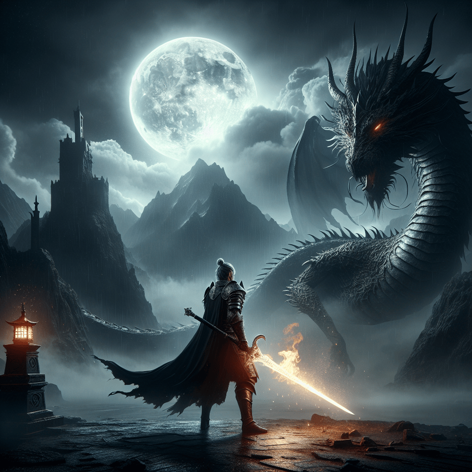 倚天屠龍, dark fantasy text effect image